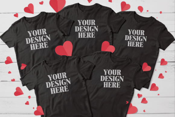 BC3001 Valentine Group T-shirt Mockup 54