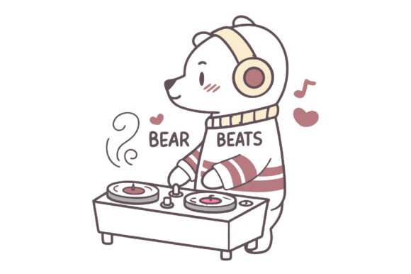 Bear Beats Christmas PNG: A Creative Asset for Your Workflow