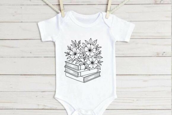 Free Floral Book Clipart SVG Sublimation
