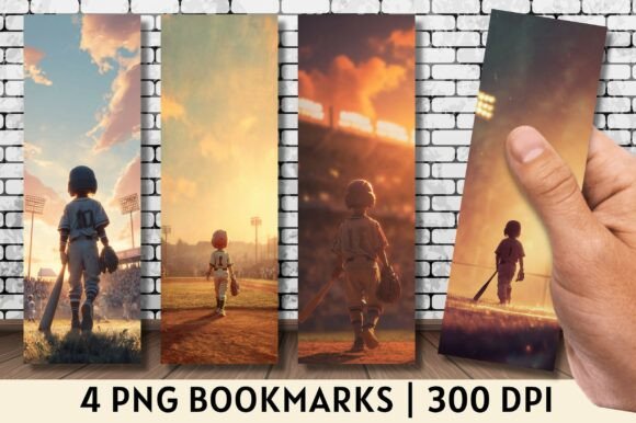Little Boy Sunset Baseball Kid Bookmark: A Creative and Practical Tool for Every Reader