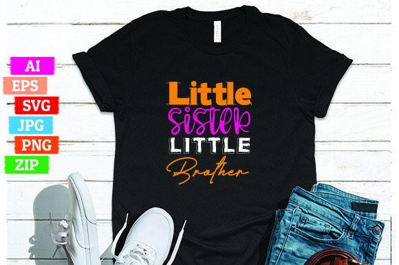 Little Sister Little Brother T-shirt Design