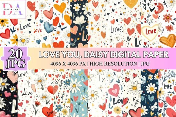 Love You, Daisy Digital Paper