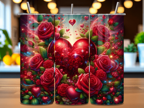 Red Roses Love Heart Glow Tumbler Wrap: A Creative Tool for Personal and Professional Use