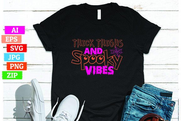 Thick Thighs and Spooky Vibes: A Unique Design for Your Print On Demand Business