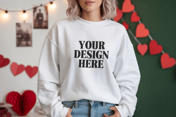 Valentine Gildan 18000 White Mockup 35: A Versatile Tool for Designers