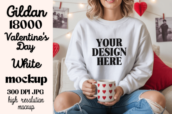 Valentine s Day Gildan 18000 Mockup 10