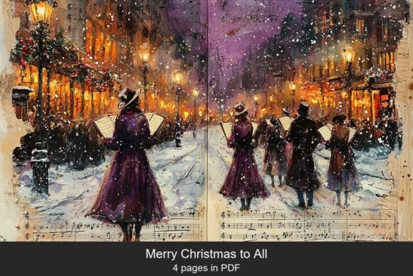 Victorian Caroler Spread: A Timeless Addition to Handmade Journals